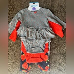 4pc Carters Strawberry Girl Outfits